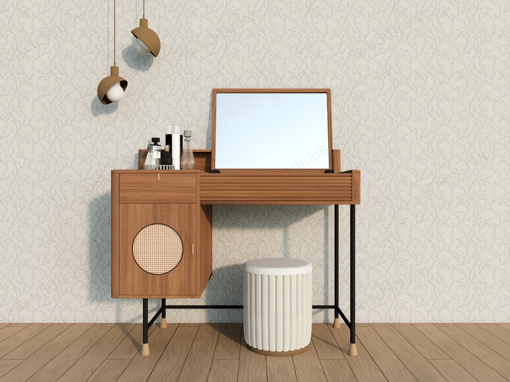 Makeup Vanity Table Set sketchup model preview - SketchupBox
