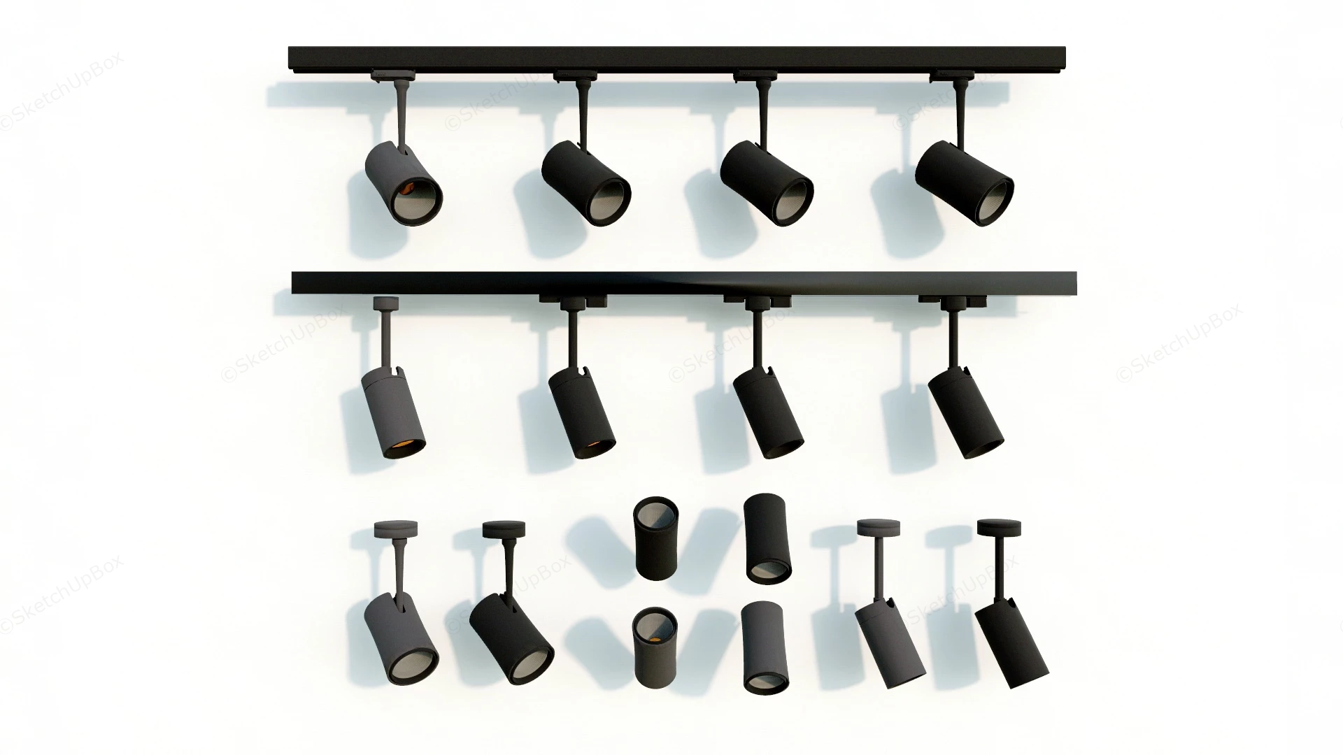 Ceiling Spotlights sketchup model preview - SketchupBox
