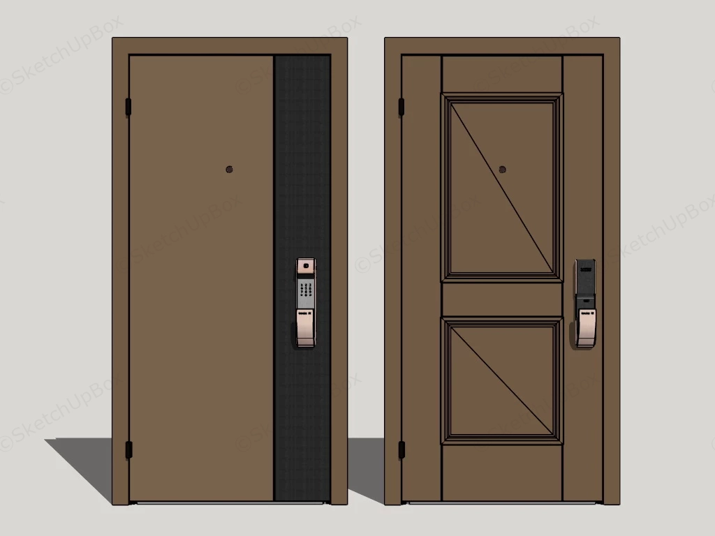 Home Entrance Doors sketchup model preview - SketchupBox