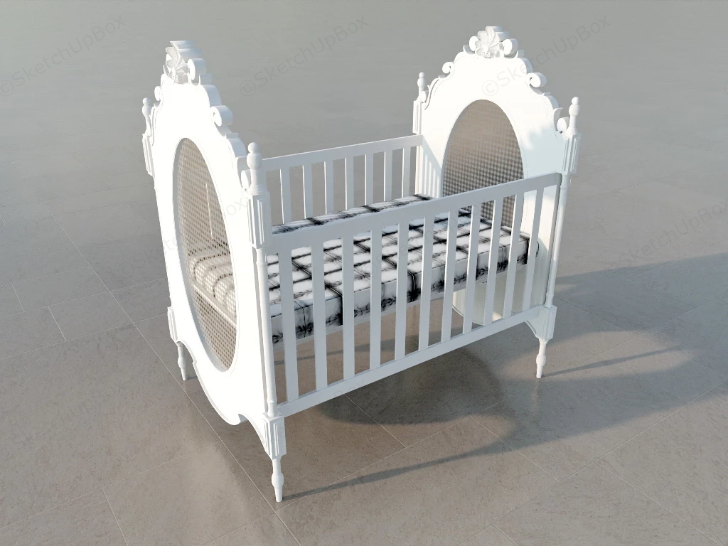 Carved Infant Bed sketchup model preview - SketchupBox