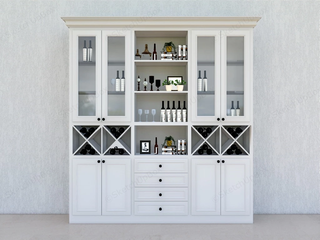 Wine Cupboard Storage sketchup model preview - SketchupBox