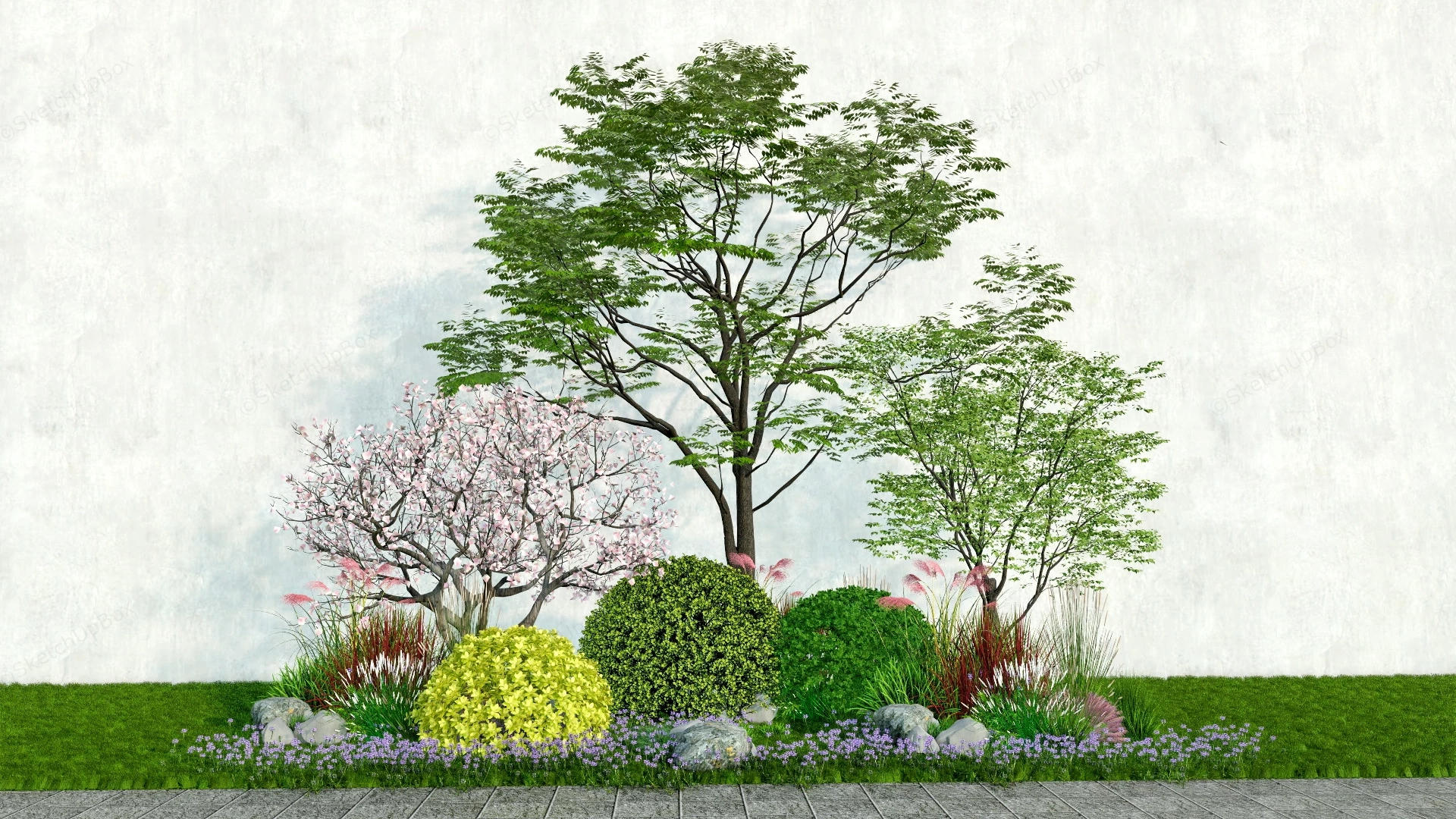 Small Garden Border Idea sketchup model preview - SketchupBox