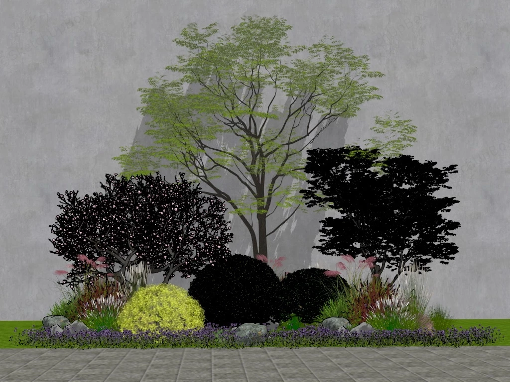 Small Garden Border Idea sketchup model preview - SketchupBox