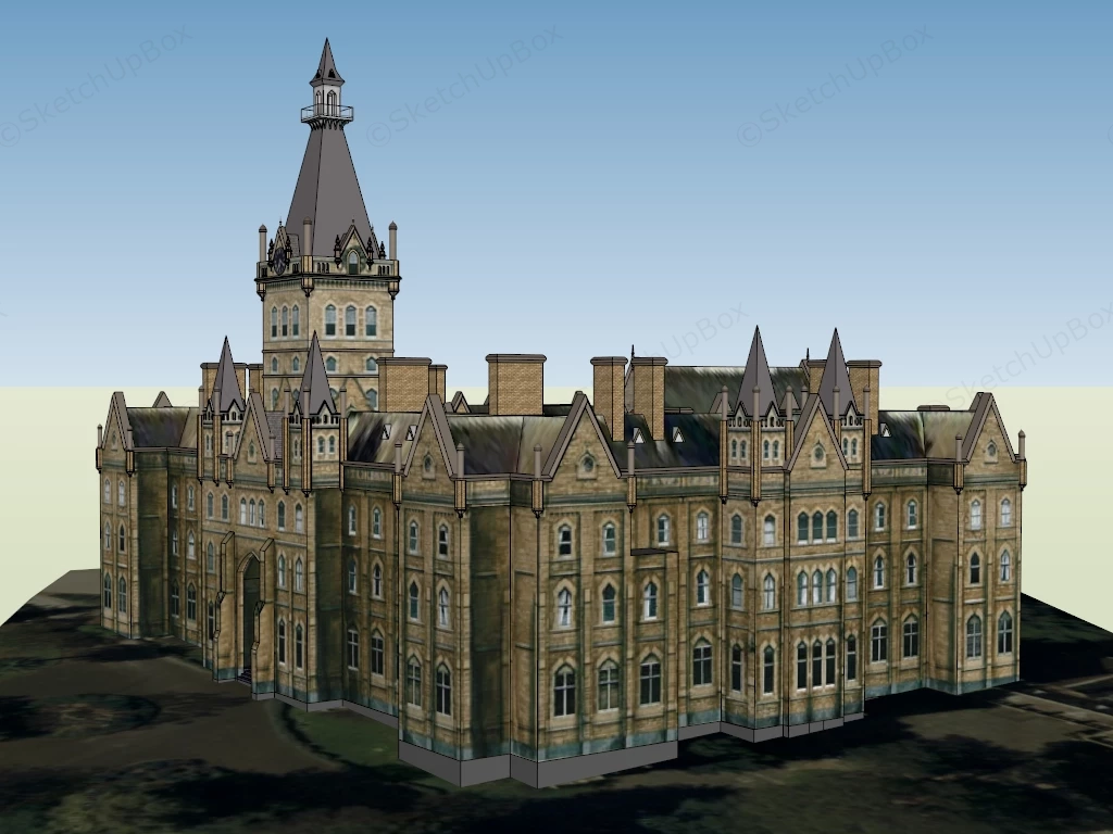 Victorian Manor sketchup model preview - SketchupBox