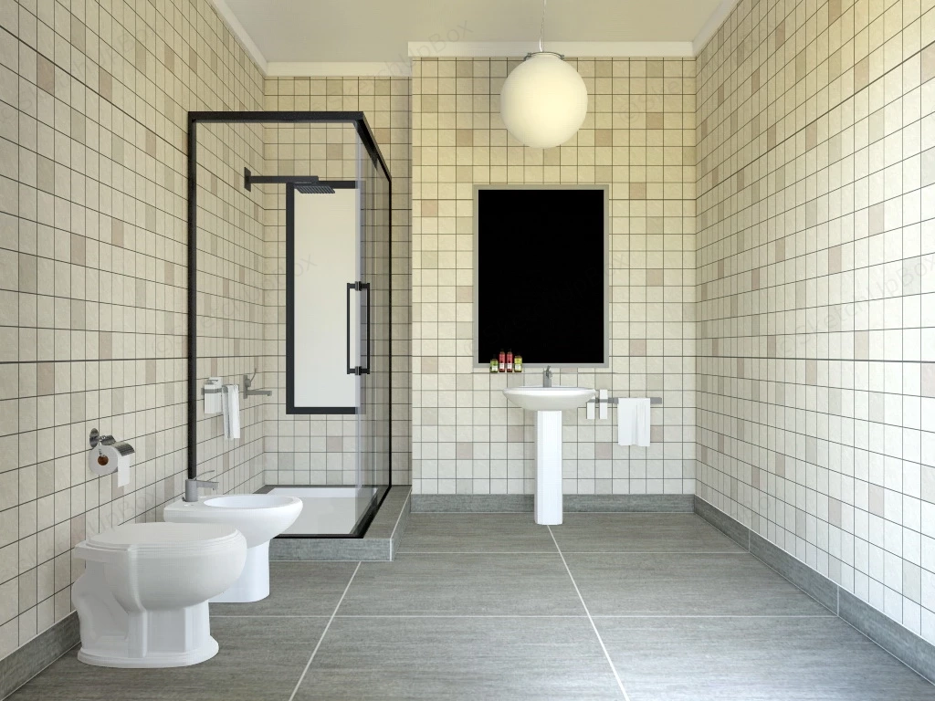 Small Bathroom Design Idea sketchup model preview - SketchupBox