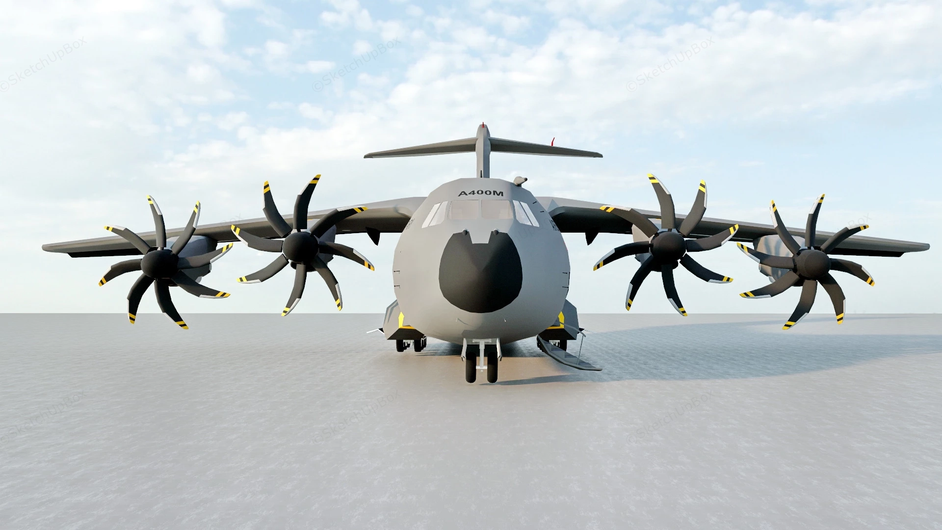 Airbus A400M Atlas sketchup model preview - SketchupBox