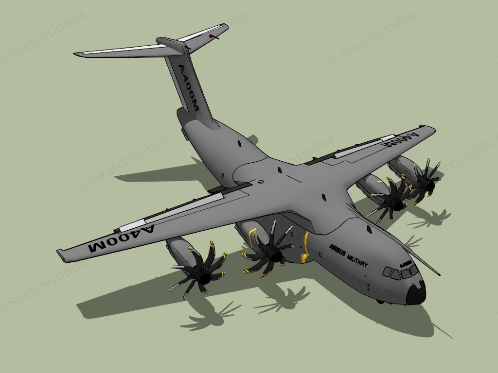 Airbus A400M Atlas sketchup model preview - SketchupBox