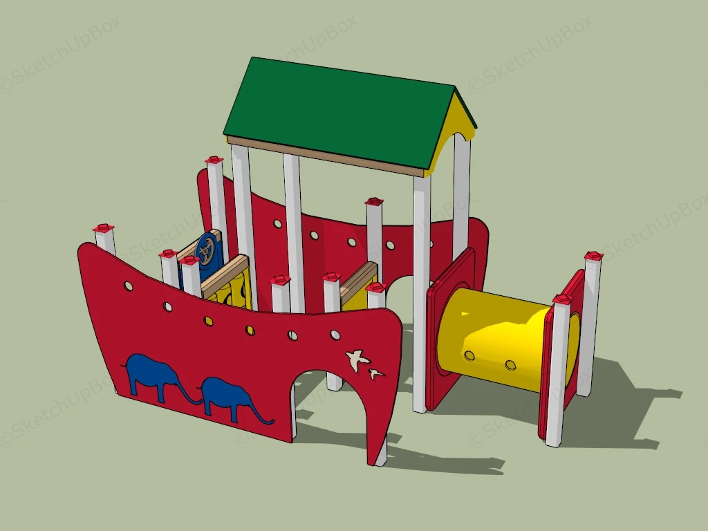 Small Backyard Playset sketchup model preview - SketchupBox