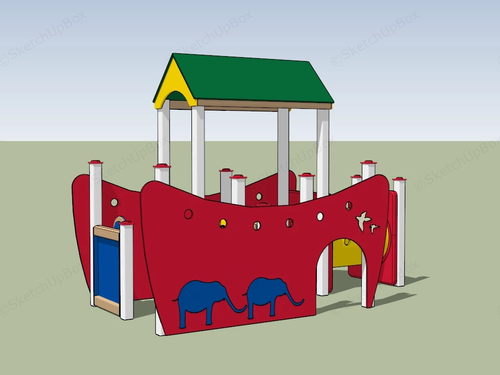 Small Backyard Playset sketchup model preview - SketchupBox