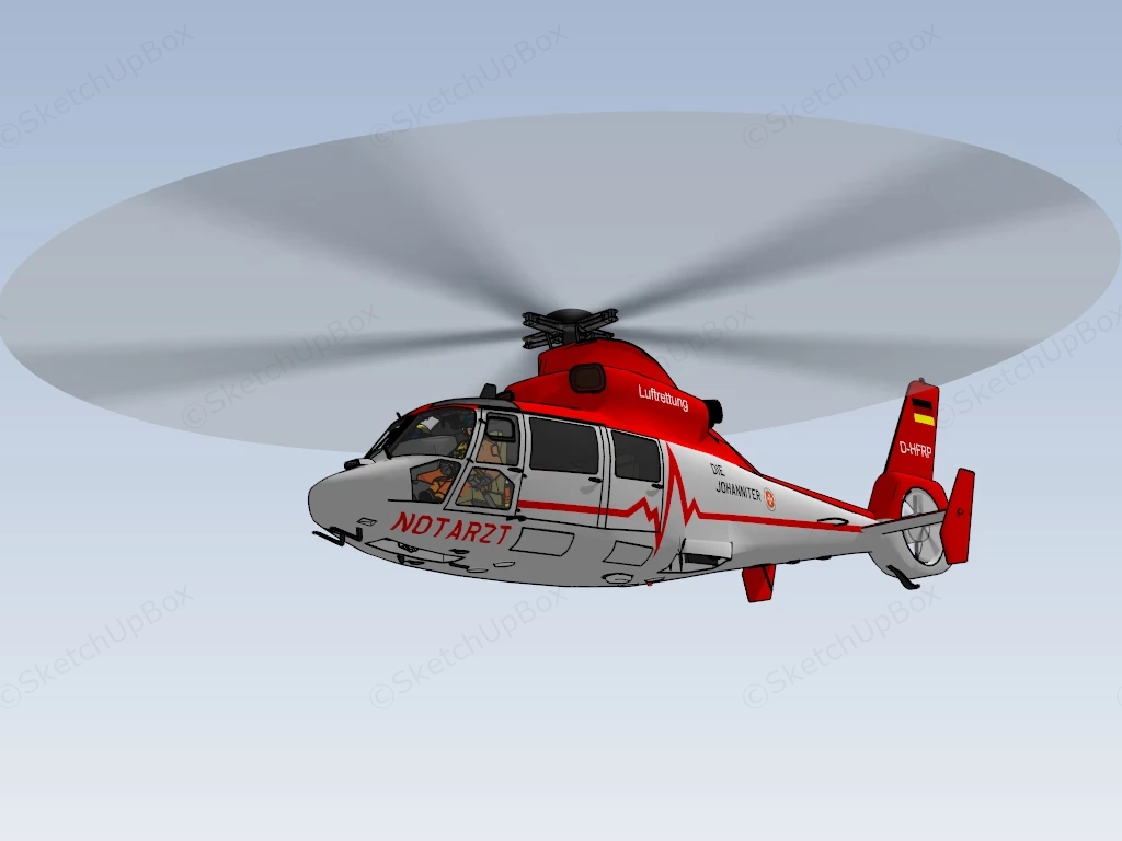 Rescue Helicopter sketchup model preview - SketchupBox