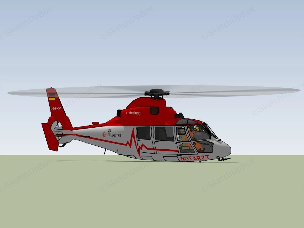 Rescue Helicopter sketchup model preview - SketchupBox