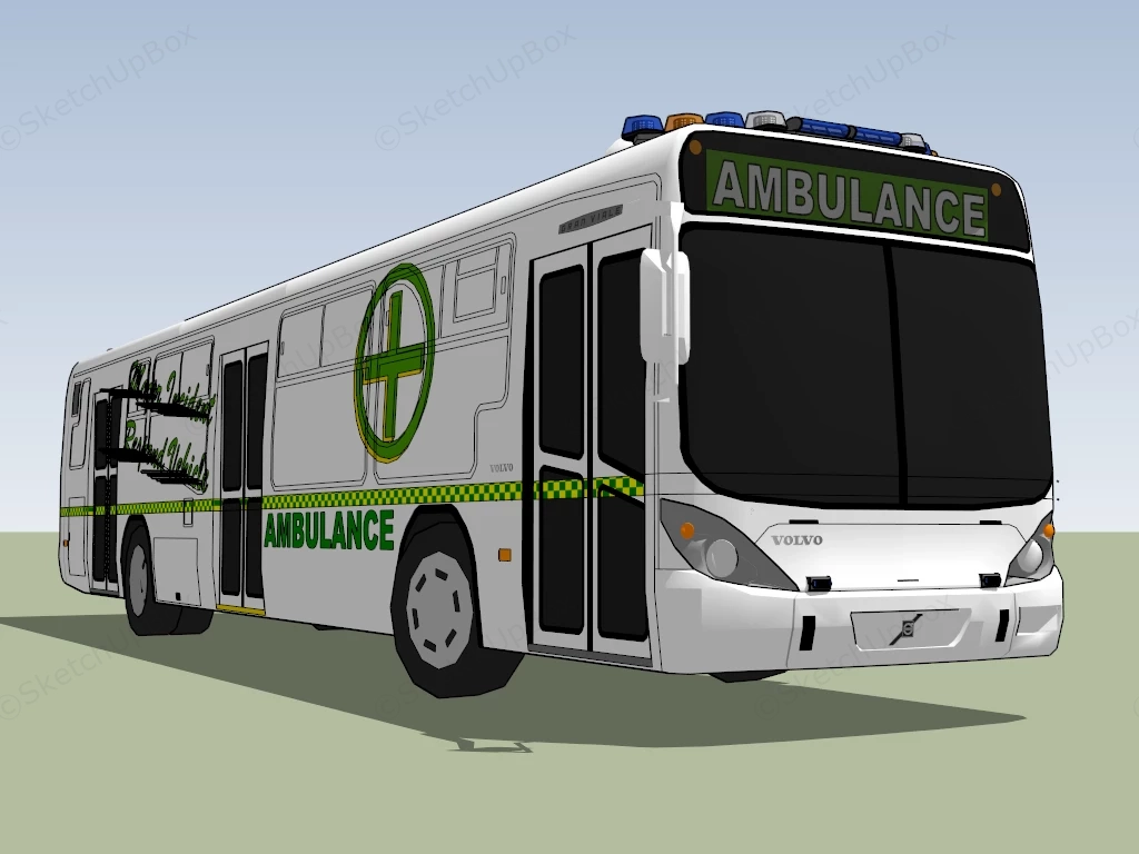 Medical Ambulance Bus sketchup model preview - SketchupBox