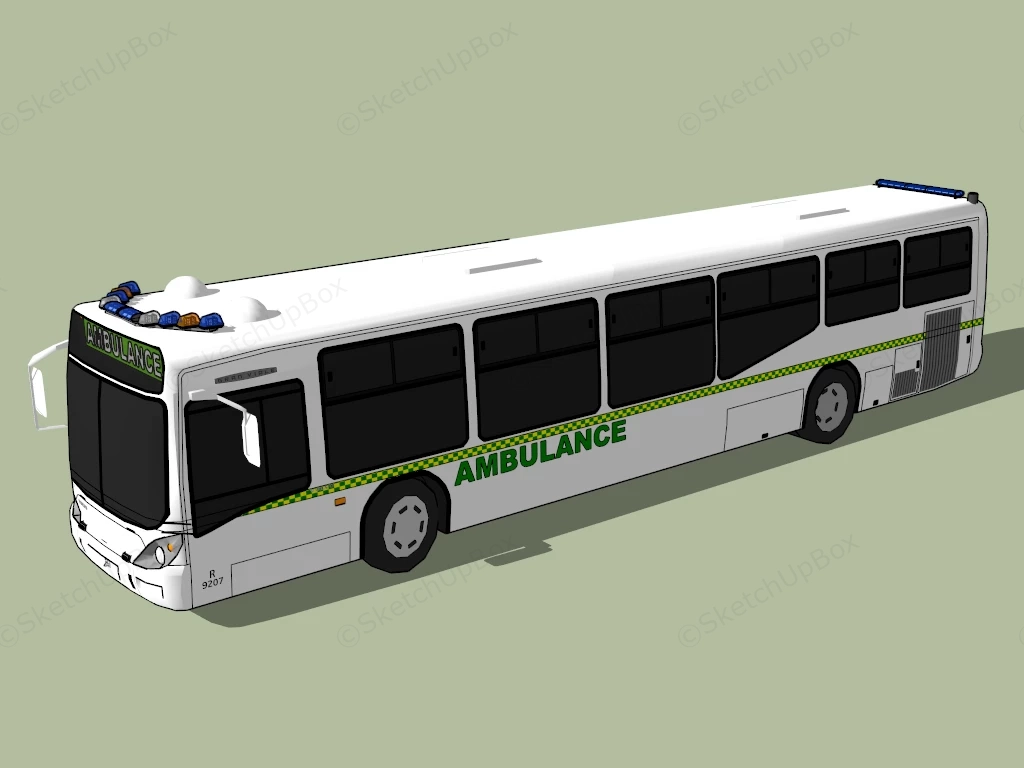 Medical Ambulance Bus sketchup model preview - SketchupBox