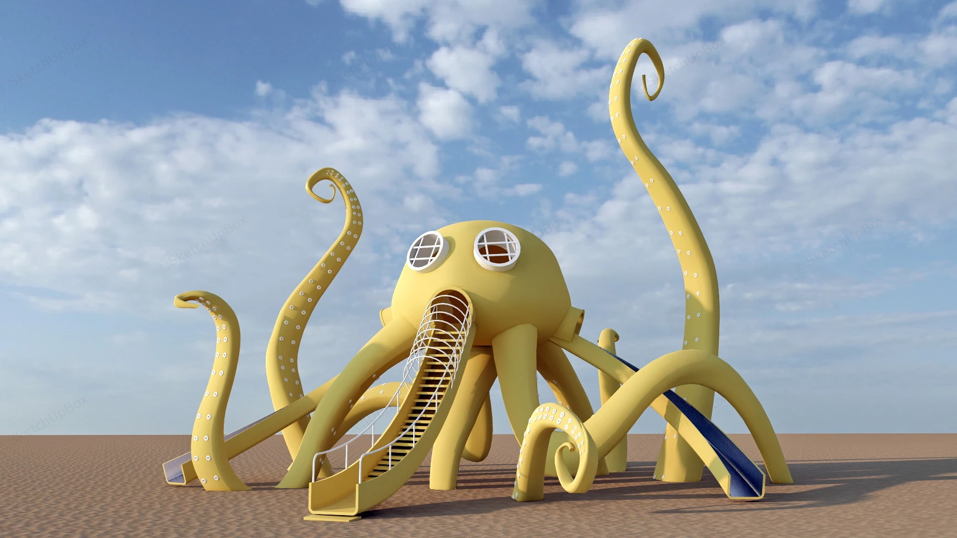 Giant Octopus Playground sketchup model preview - SketchupBox