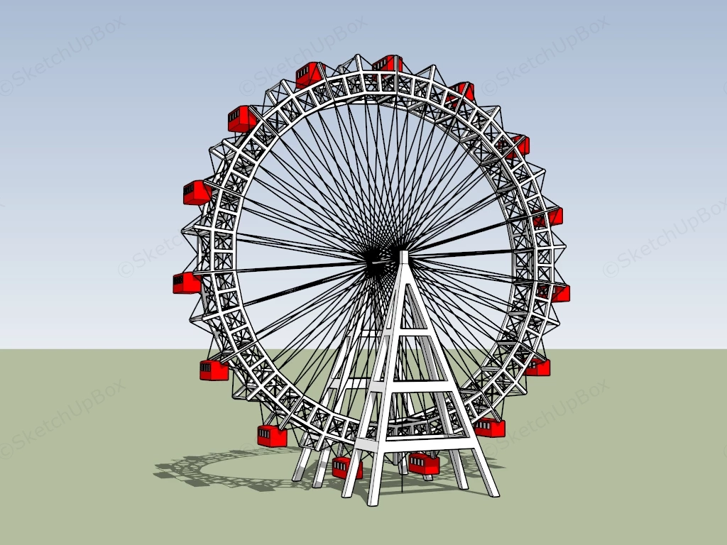 Observation Wheel sketchup model preview - SketchupBox