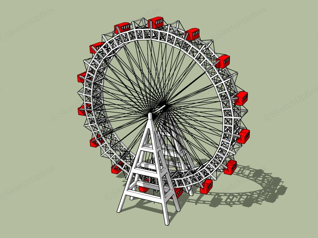 Observation Wheel sketchup model preview - SketchupBox