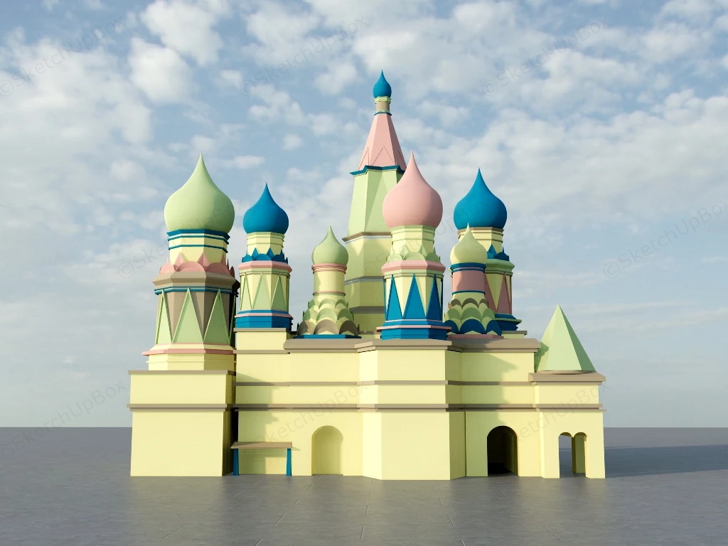 Theme Park Castle sketchup model preview - SketchupBox