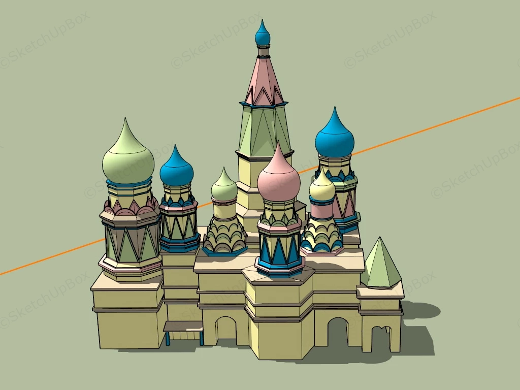 Theme Park Castle sketchup model preview - SketchupBox