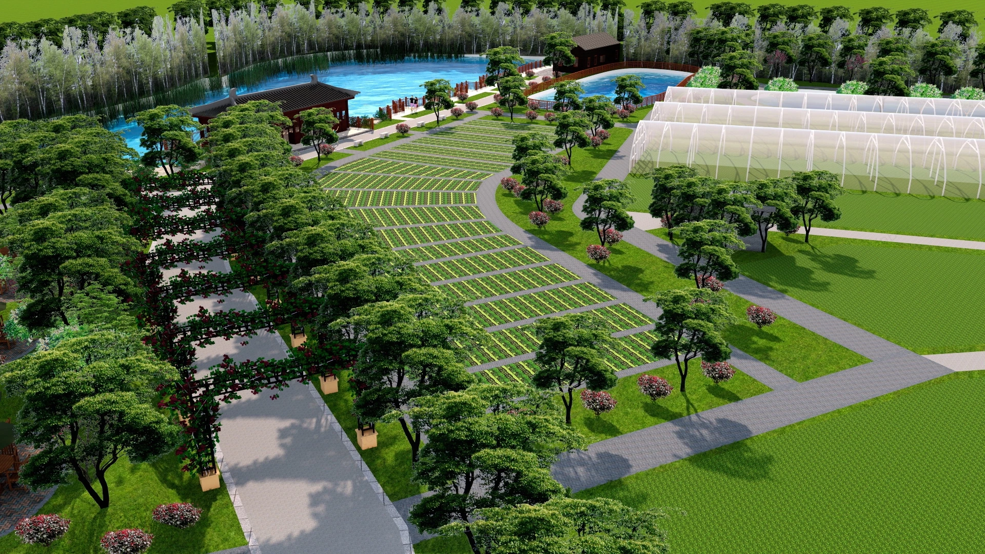 Ecological Farm Design sketchup model preview - SketchupBox