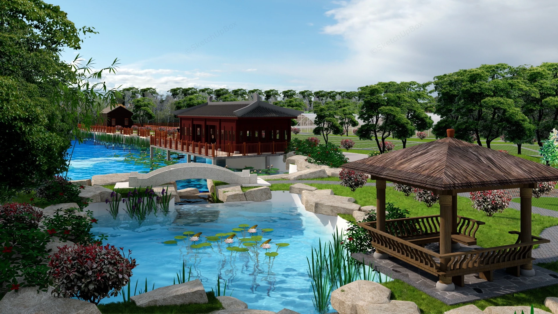 Ecological Farm Design sketchup model preview - SketchupBox