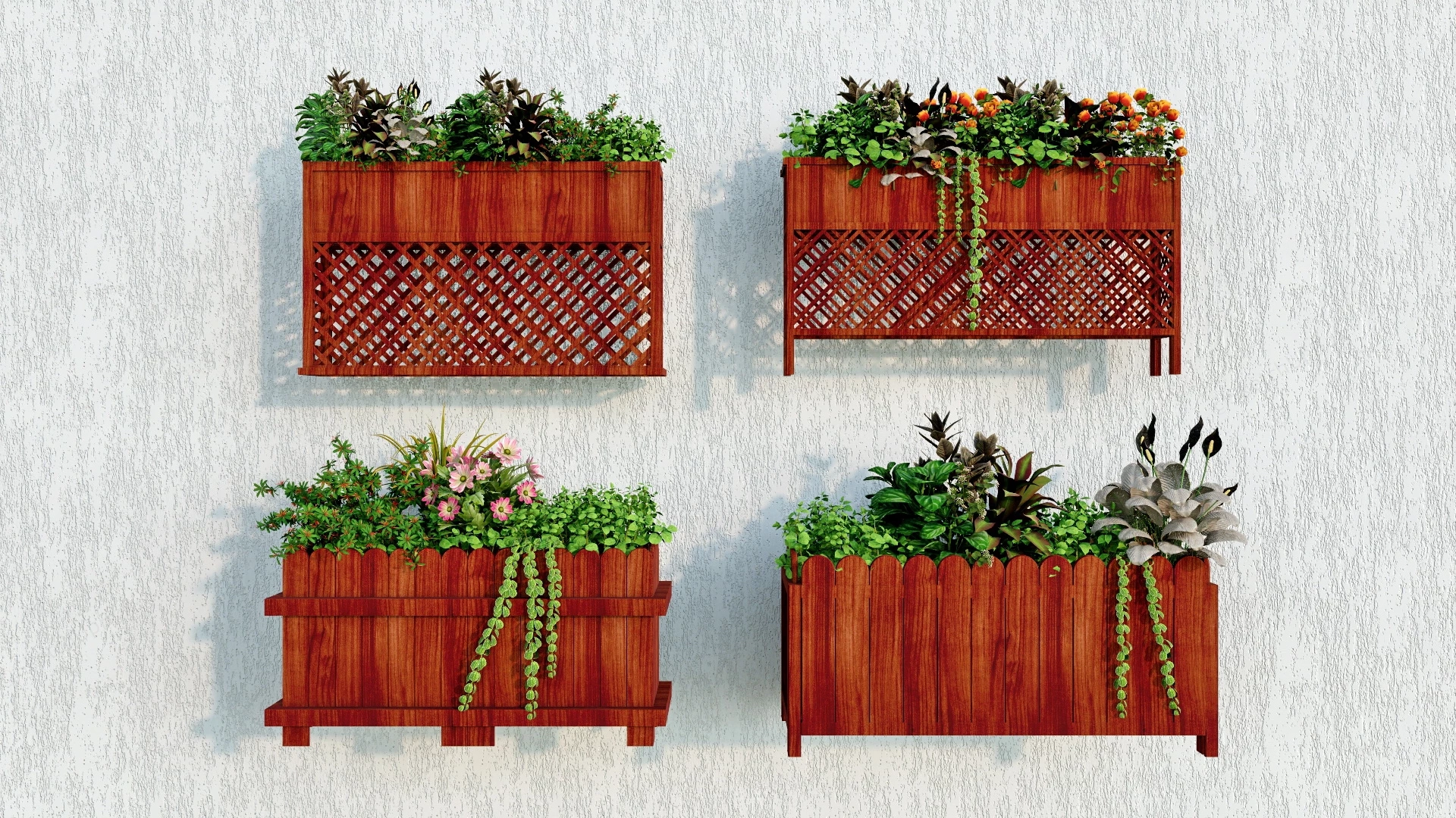 Raised Planter Boxes sketchup model preview - SketchupBox