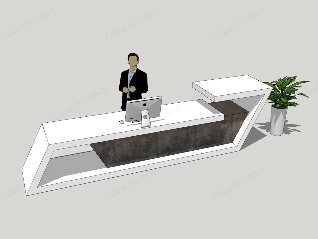 Minimalist Reception Design sketchup model preview - SketchupBox
