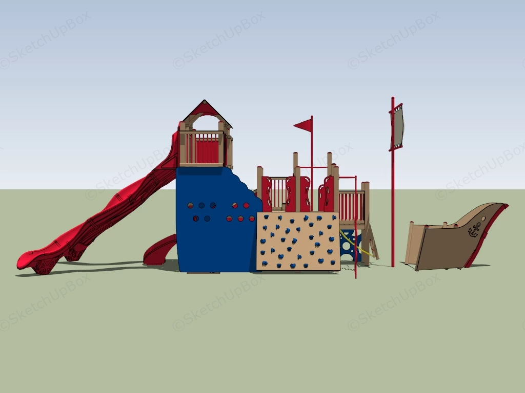 Pirate Ship Playset sketchup model preview - SketchupBox