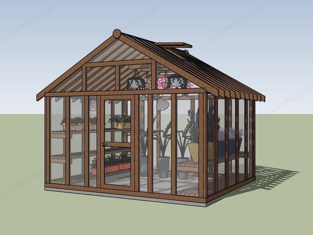 Home Garden Greenhouse sketchup model preview - SketchupBox