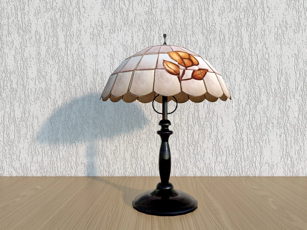 Vintage Tiffany Table Lamp sketchup model preview - SketchupBox