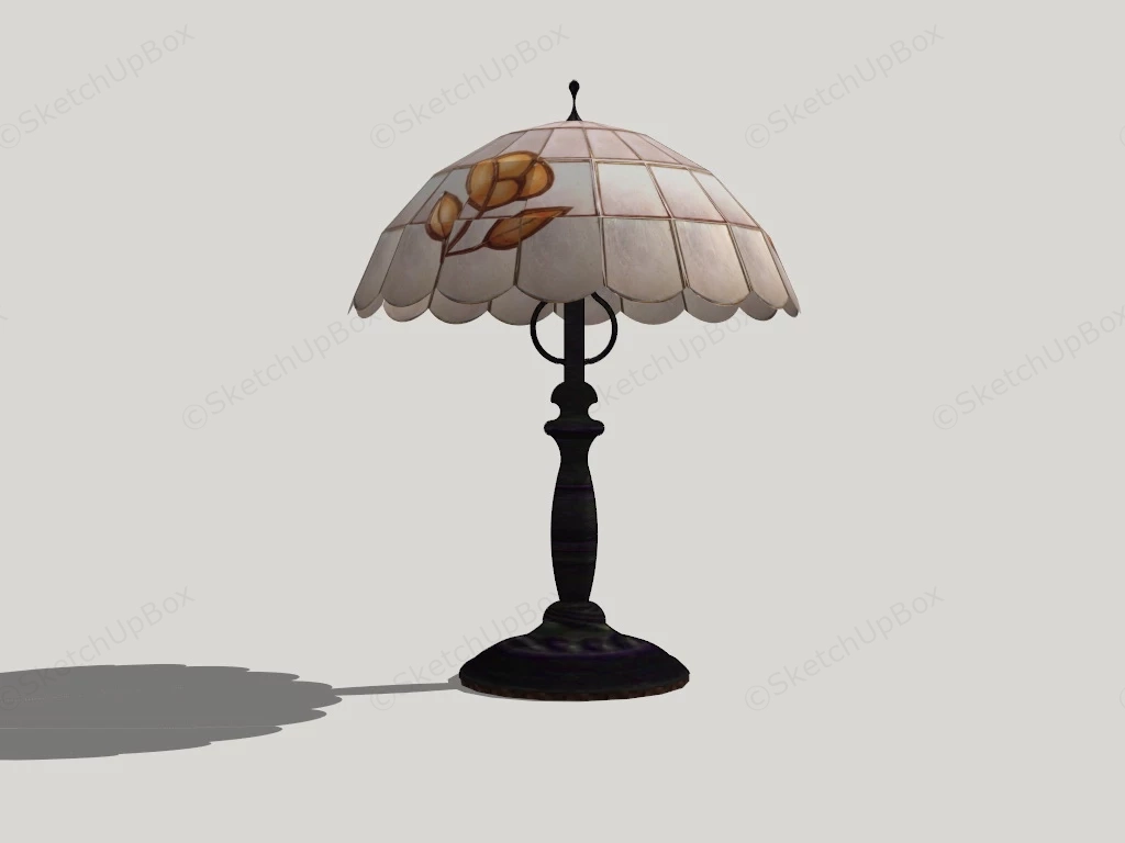 Vintage Tiffany Table Lamp sketchup model preview - SketchupBox