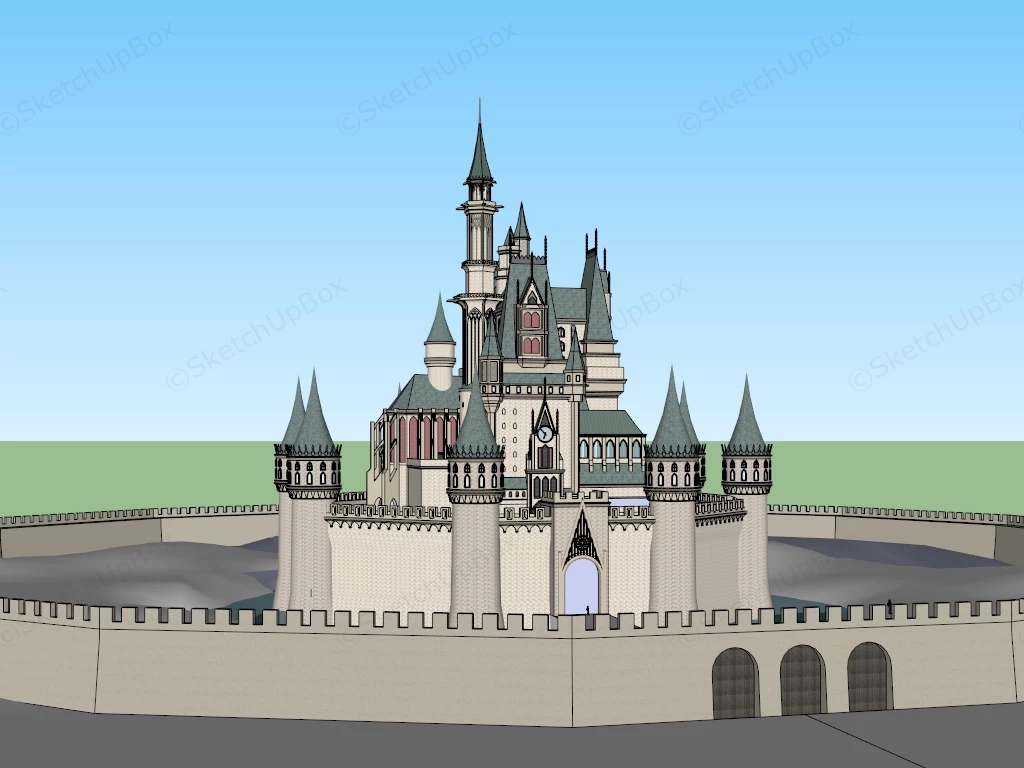 Princess Castle sketchup model preview - SketchupBox