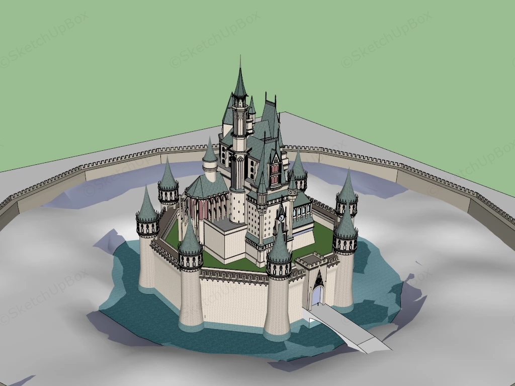 Princess Castle sketchup model preview - SketchupBox