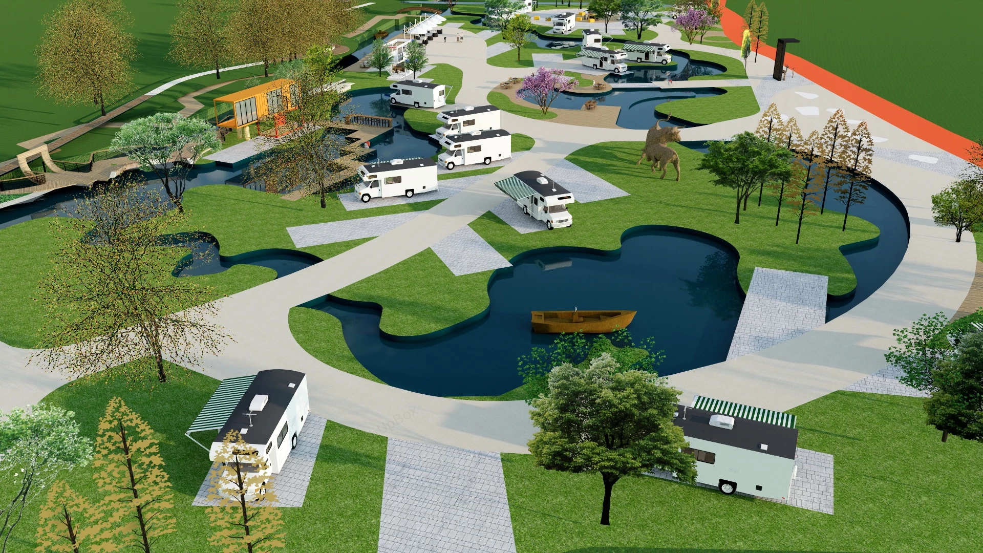 RV Park Plan sketchup model preview - SketchupBox