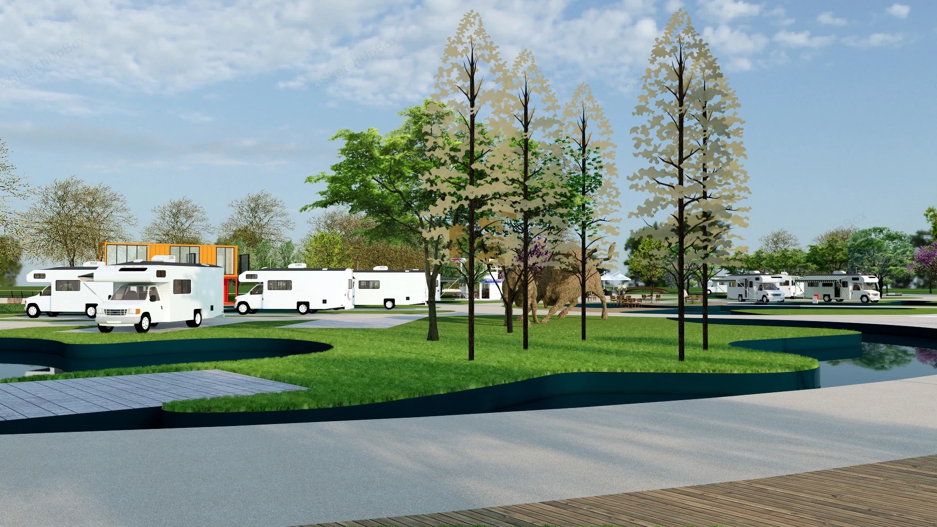 RV Park Plan sketchup model preview - SketchupBox
