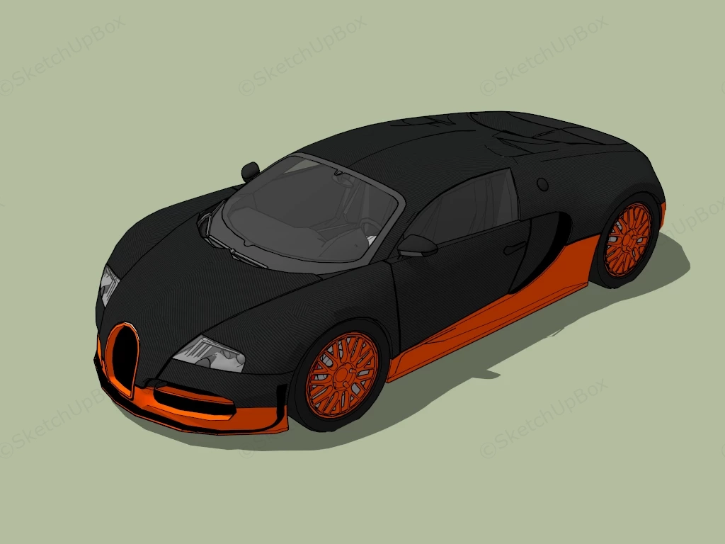 Bugatti Veyron 16.4 Super Sport sketchup model preview - SketchupBox