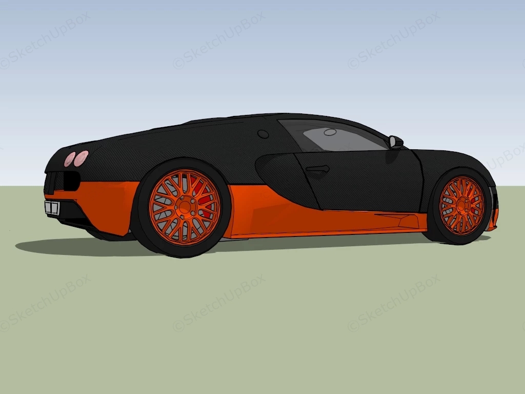 Bugatti Veyron 16.4 Super Sport sketchup model preview - SketchupBox