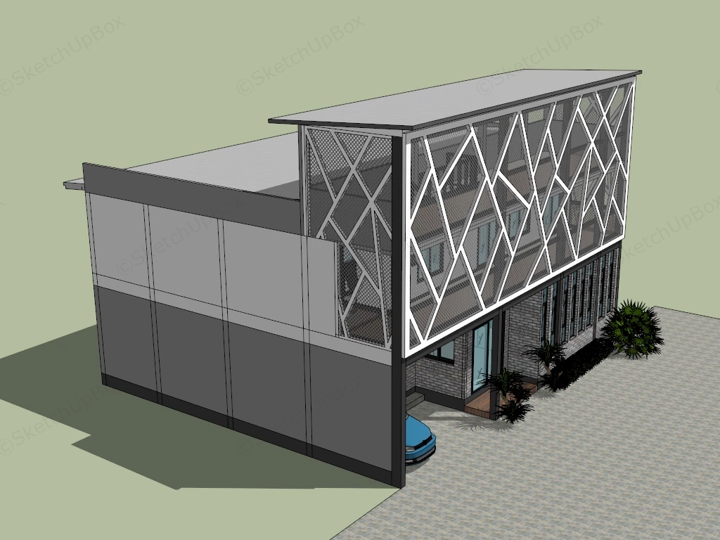 Small Office Building Design sketchup model preview - SketchupBox