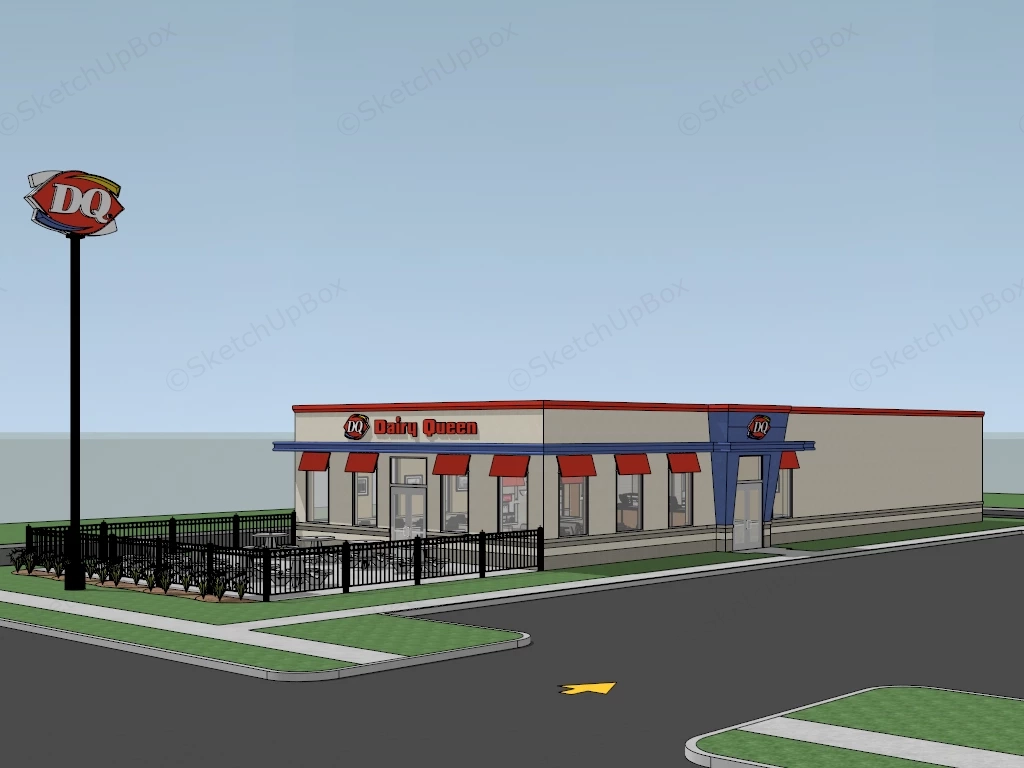 Dairy Queen Store sketchup model preview - SketchupBox