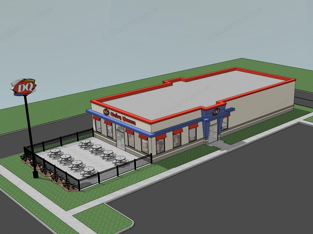 Dairy Queen Store sketchup model preview - SketchupBox