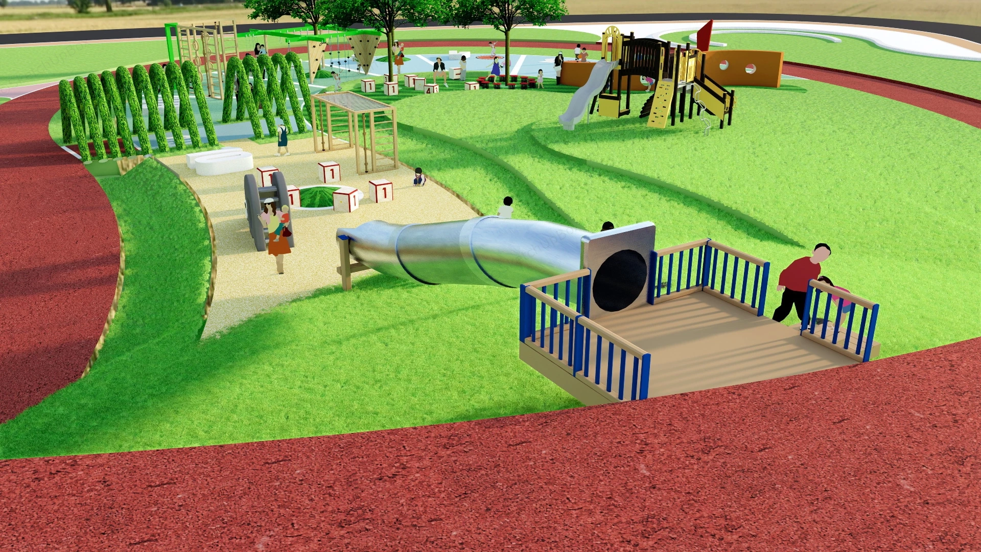 Park & Play Structures sketchup model preview - SketchupBox