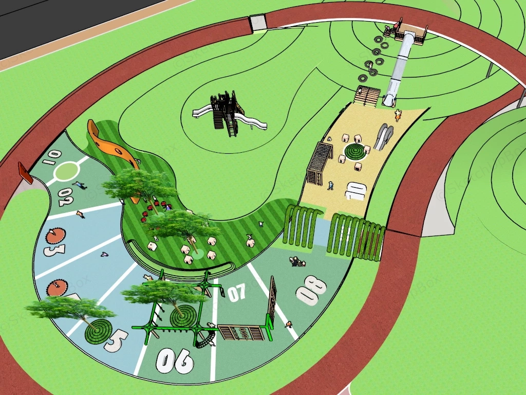 Park & Play Structures sketchup model preview - SketchupBox