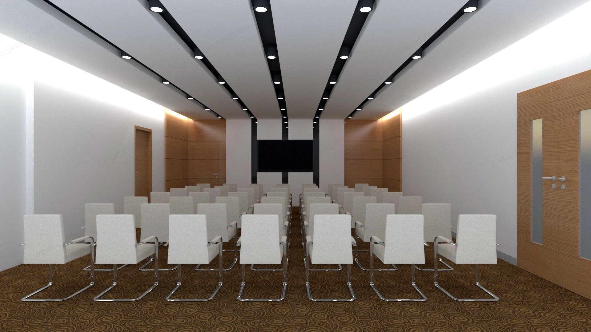 Corporate Training Room sketchup model preview - SketchupBox