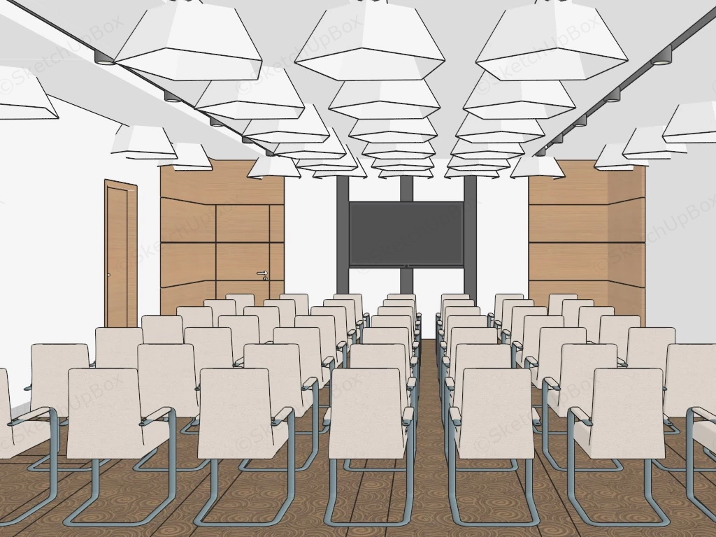 Corporate Training Room sketchup model preview - SketchupBox