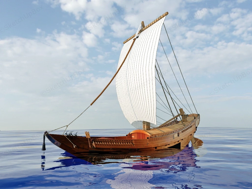 Vintage Sailboat sketchup model preview - SketchupBox
