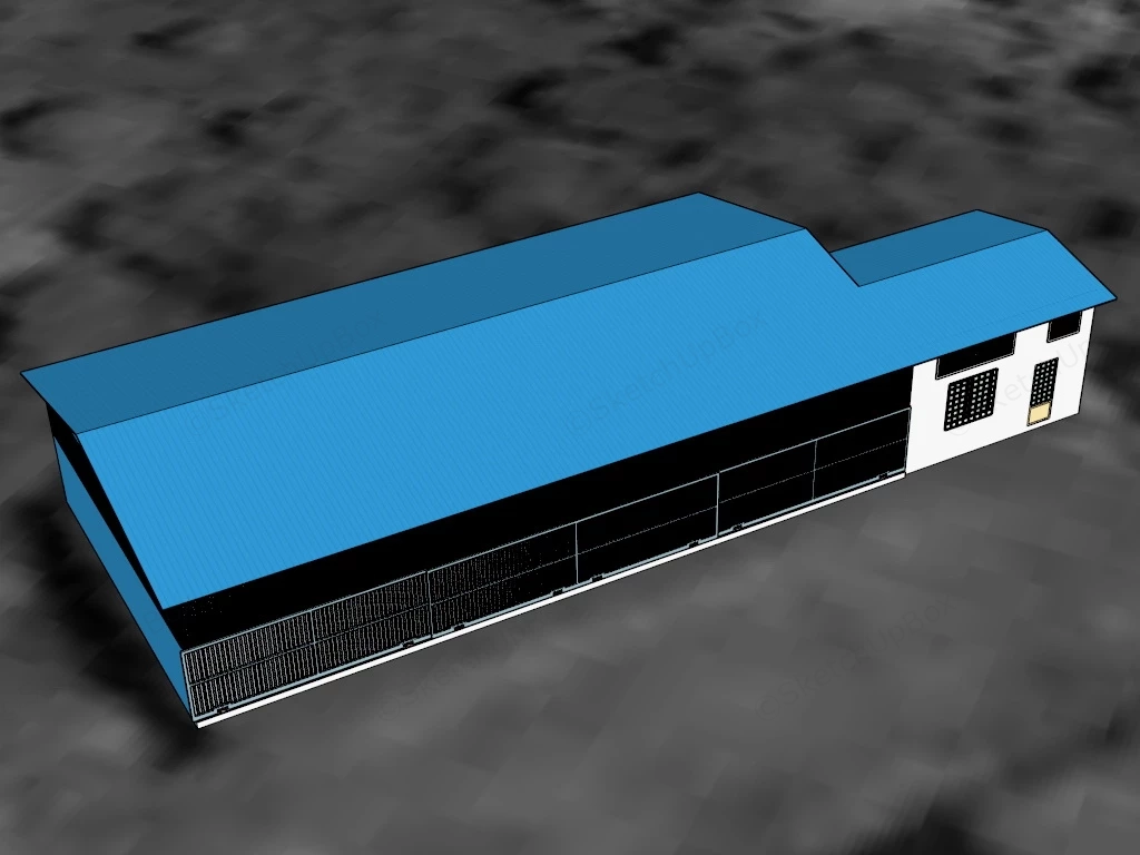 Industrial Warehouse Exterior sketchup model preview - SketchupBox