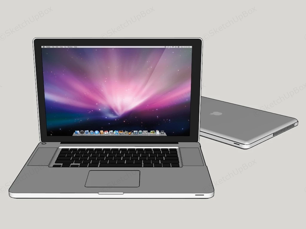 Apple Laptop sketchup model preview - SketchupBox