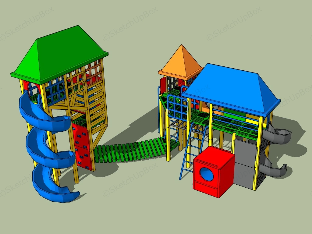 Backyard Adventures Playset sketchup model preview - SketchupBox