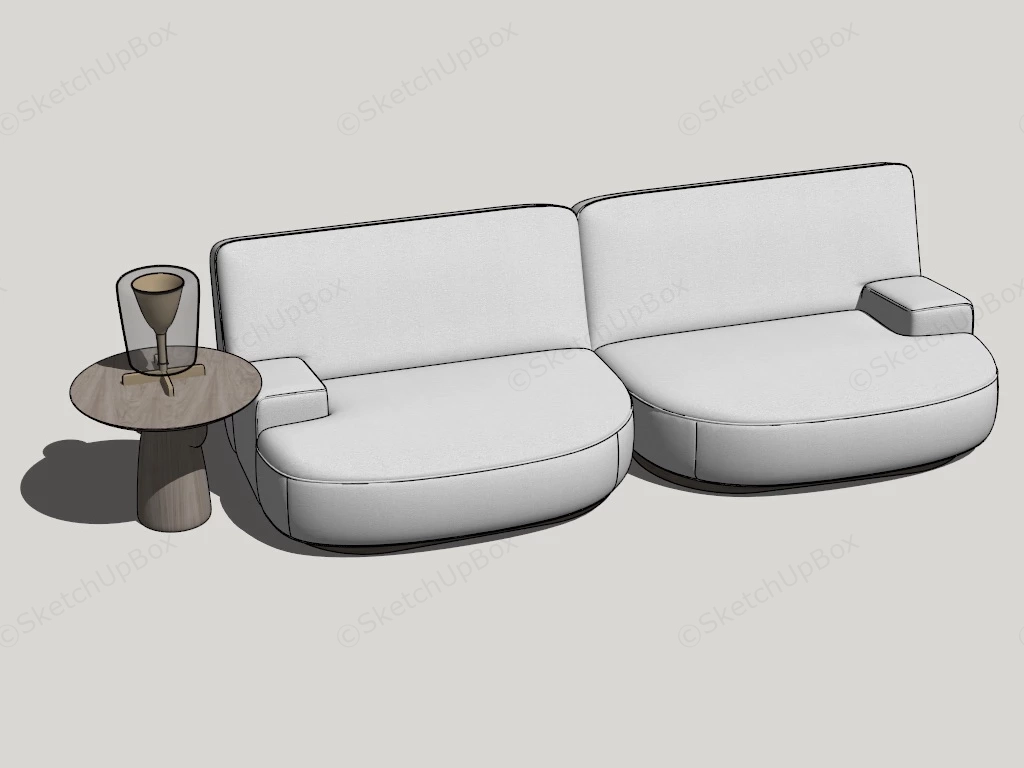 Modern 2 Seater Sofa sketchup model preview - SketchupBox