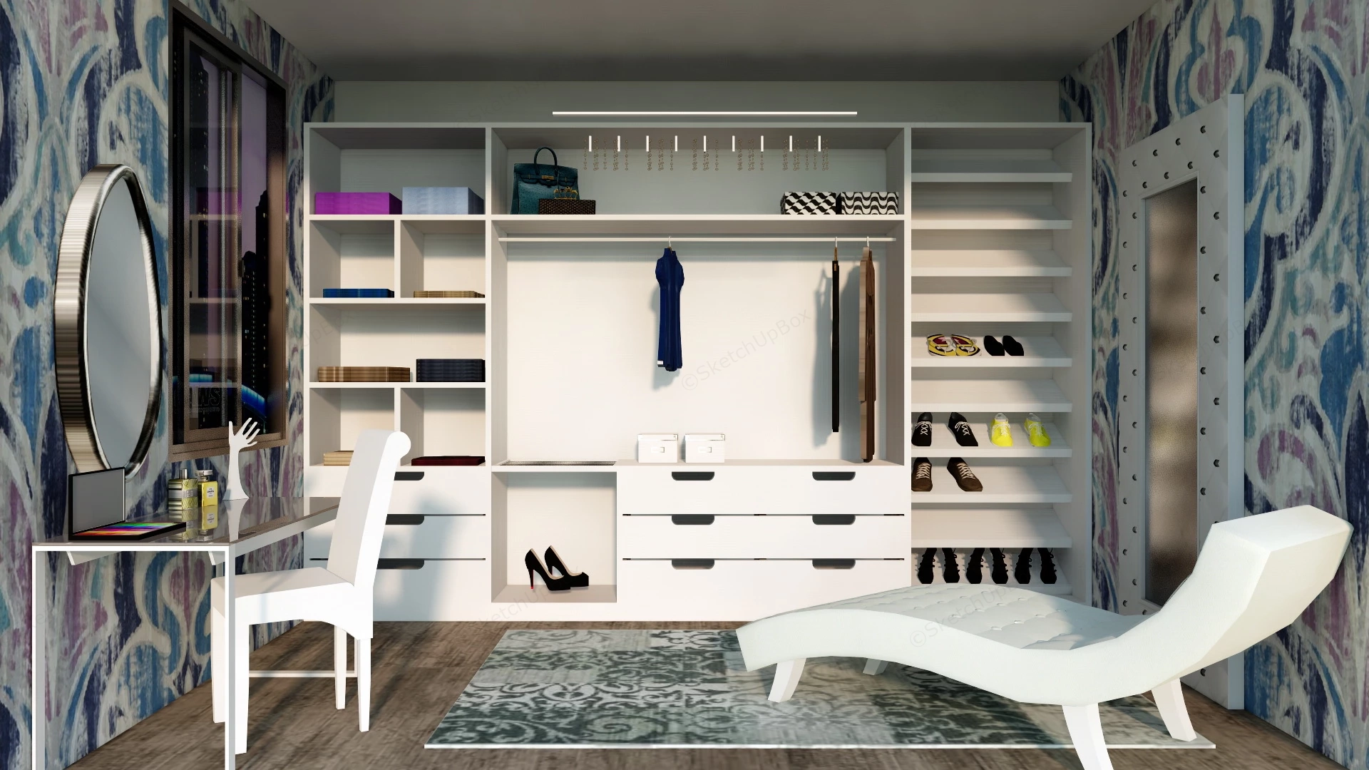 Small Dressing Room sketchup model preview - SketchupBox