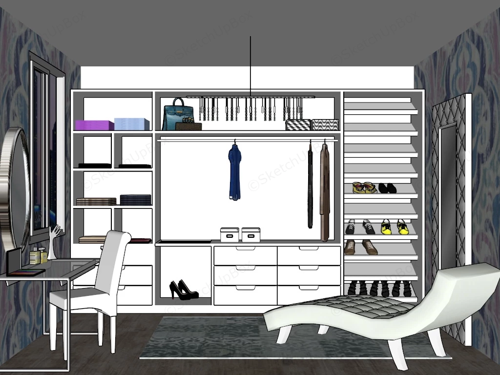 Small Dressing Room sketchup model preview - SketchupBox